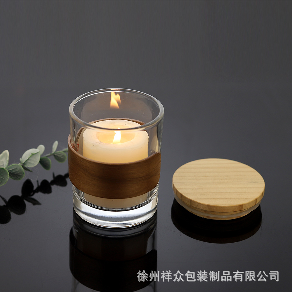 Hot sale Amazon de alta calidad vidrio transparente vela taza taza de frasco de frasco de frasco de frasco 80 90