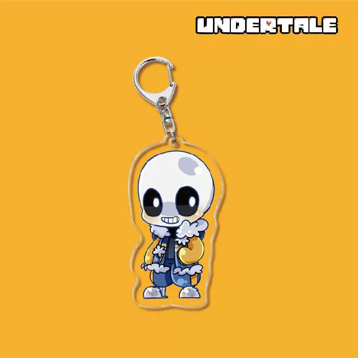 Ключодержащий брелок Undertale Frisk & Sans, акриловая подвеска около 5,5 см, кольцо из металла