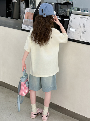 Héběi Pure Cotton Children's Summer Short Sleeve T-Shirt · Hǎojīyǒu Three-Needle E01. 180g 100 Combed Back-Neck Seamless