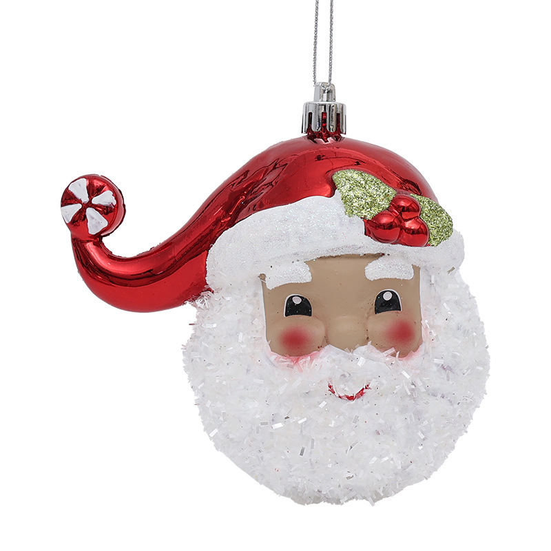 Cross-border Santa Claus plastic pendant creative pink window pendant Christmas tree pendant party dress-up props