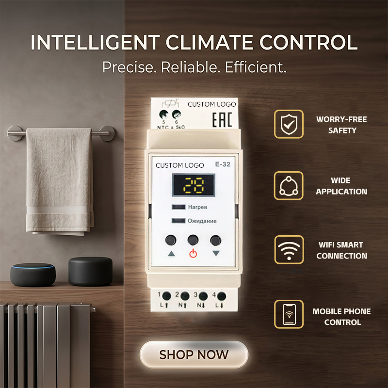 Smart Digital Din Rail Snow Melting Thermostat