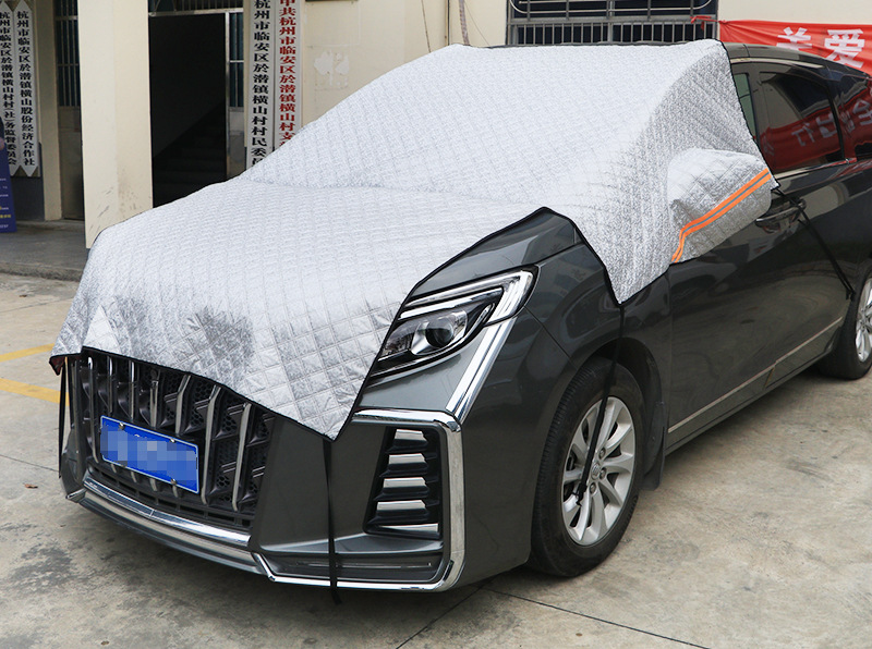 Extended and thickened car hood cover, providing sun protection, snow protection, and frost prevention; universal fit; supports printing and wholesale