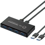 USB3.0多接口2.0二进四出分线器打印机共享器两台电脑共用切换器