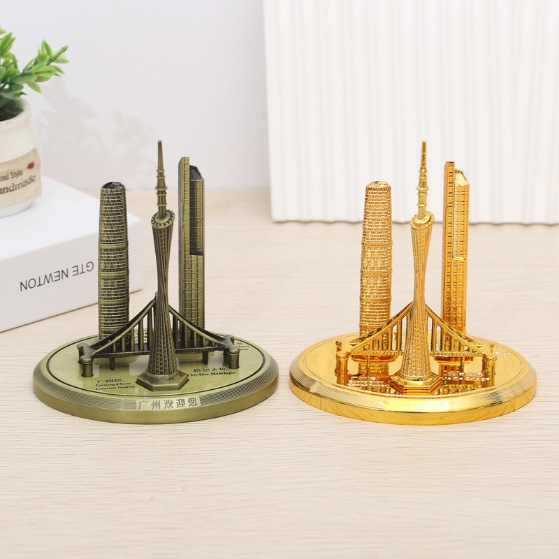 广州建筑组合模型地标摆件小蛮腰工艺品旅游纪念品创意书房装饰品