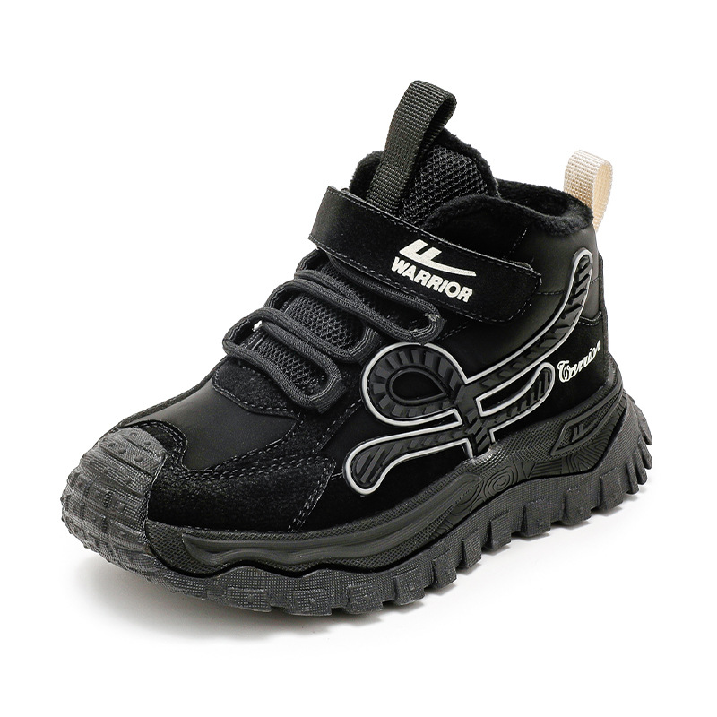 Huili invierno zapatos para niños de camelón alto piso de neumáticos zapatos casuales versátiles nuevos hombres y mujeres calentados zapatos deportivos para niños medianos y grandes