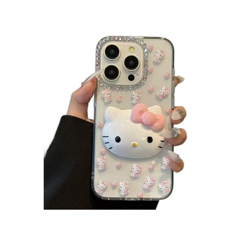 Hello Kitty, яблоко, iPhone17, совместимый чехол-каркас для cartoon, чехол для iPhone16, защитный чехол, DIY, 17promax, 15/14/13