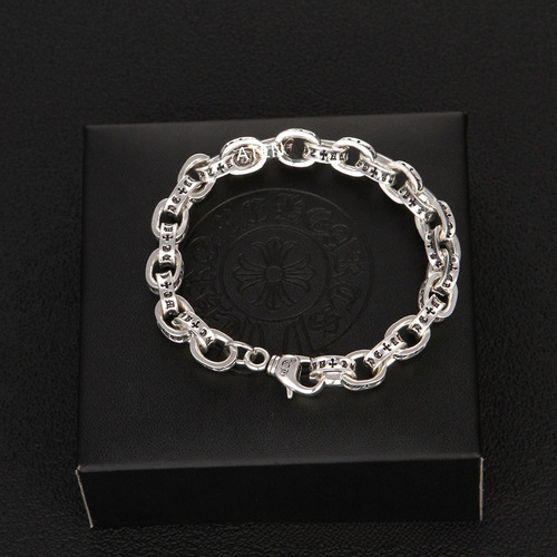 Hollywood-style cross bracelet for influencers, unisex trendy couples' star-shaped bracelet CH jewelry chain, retro alloy necklace