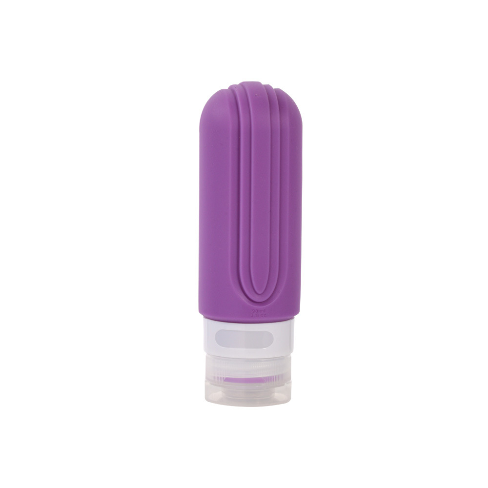 90ml; Violeta-flecha botella; silicona ecológica