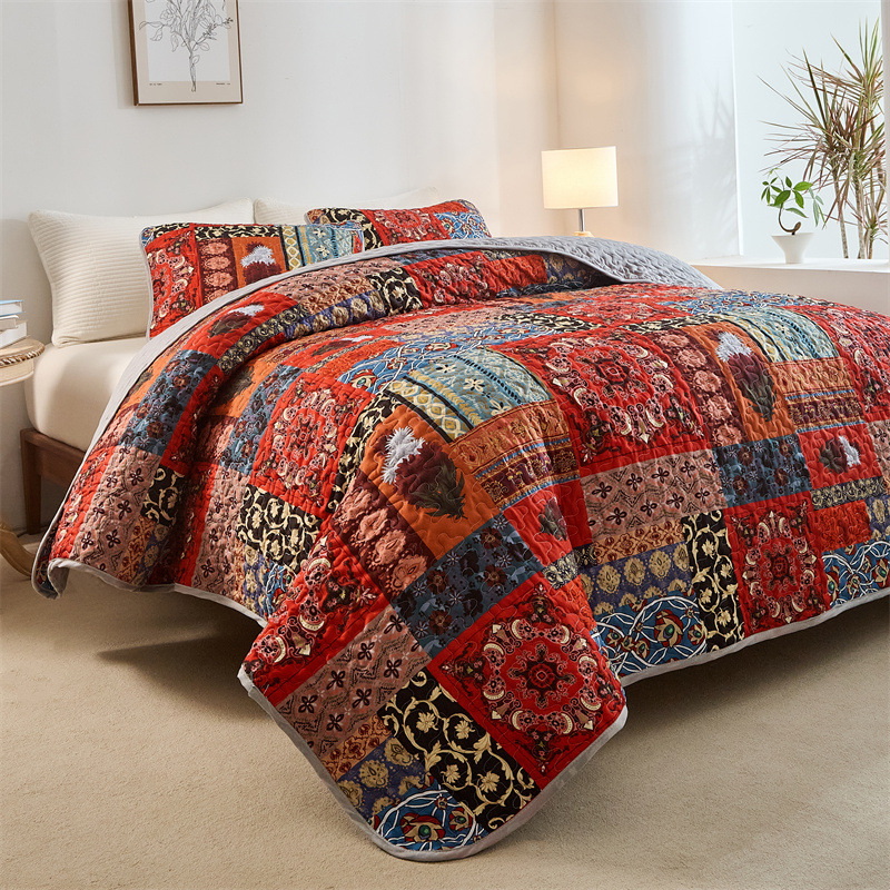 Bohemian Bedding Set With Digital Print For Bedroom Decor_voghion.com