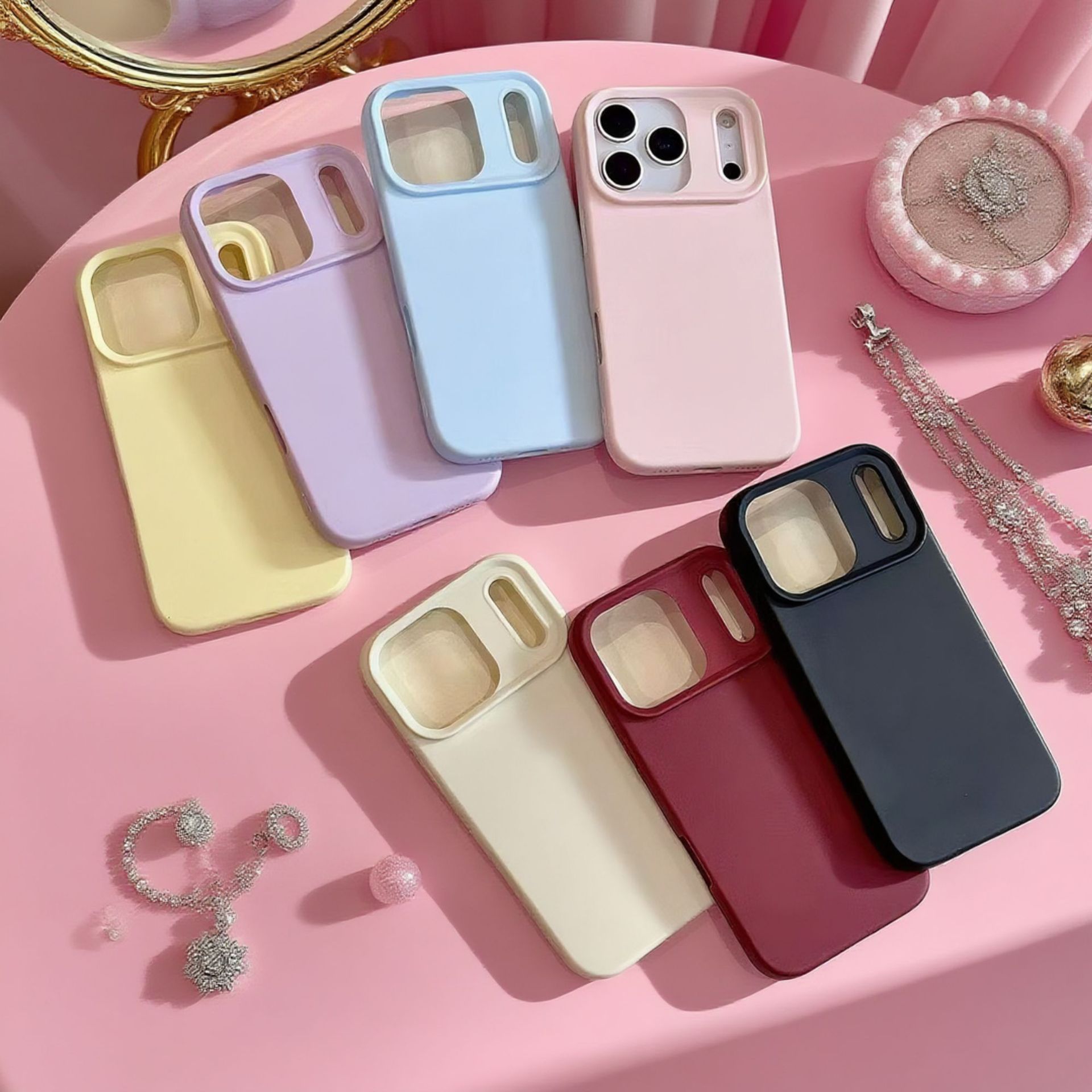 Casual Pure Color Liquid Soft Shell Suitable for Iphone17 New Mobile Phone Case Photo Frame Lens 12Pro 11 Protective Cover