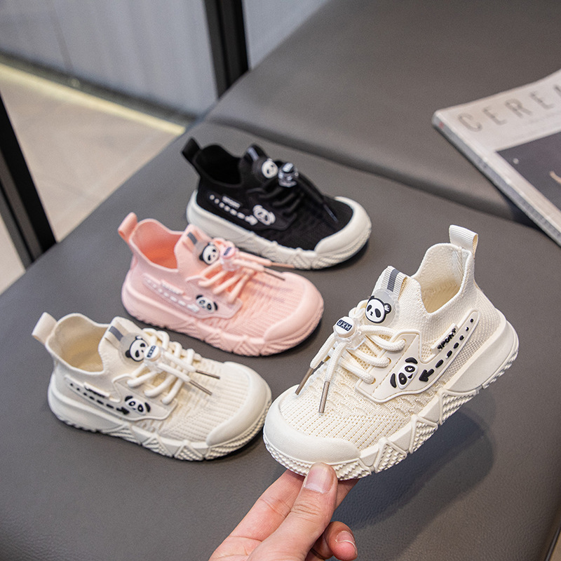 2025 New Baby Shoes, Little Boys' Low-Cut Sneakers, Girls' Indoor Shoes, Kindergarten Mesh Shoes, One-Legged Shoes