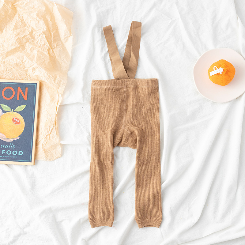 Celebridad de Internet Comercio exterior pantalones de levantamiento de pesas pantimedias de bebé primavera y otoño bebé polainas recortadas cintura alta protección del vientre pantalones de la Liga niños