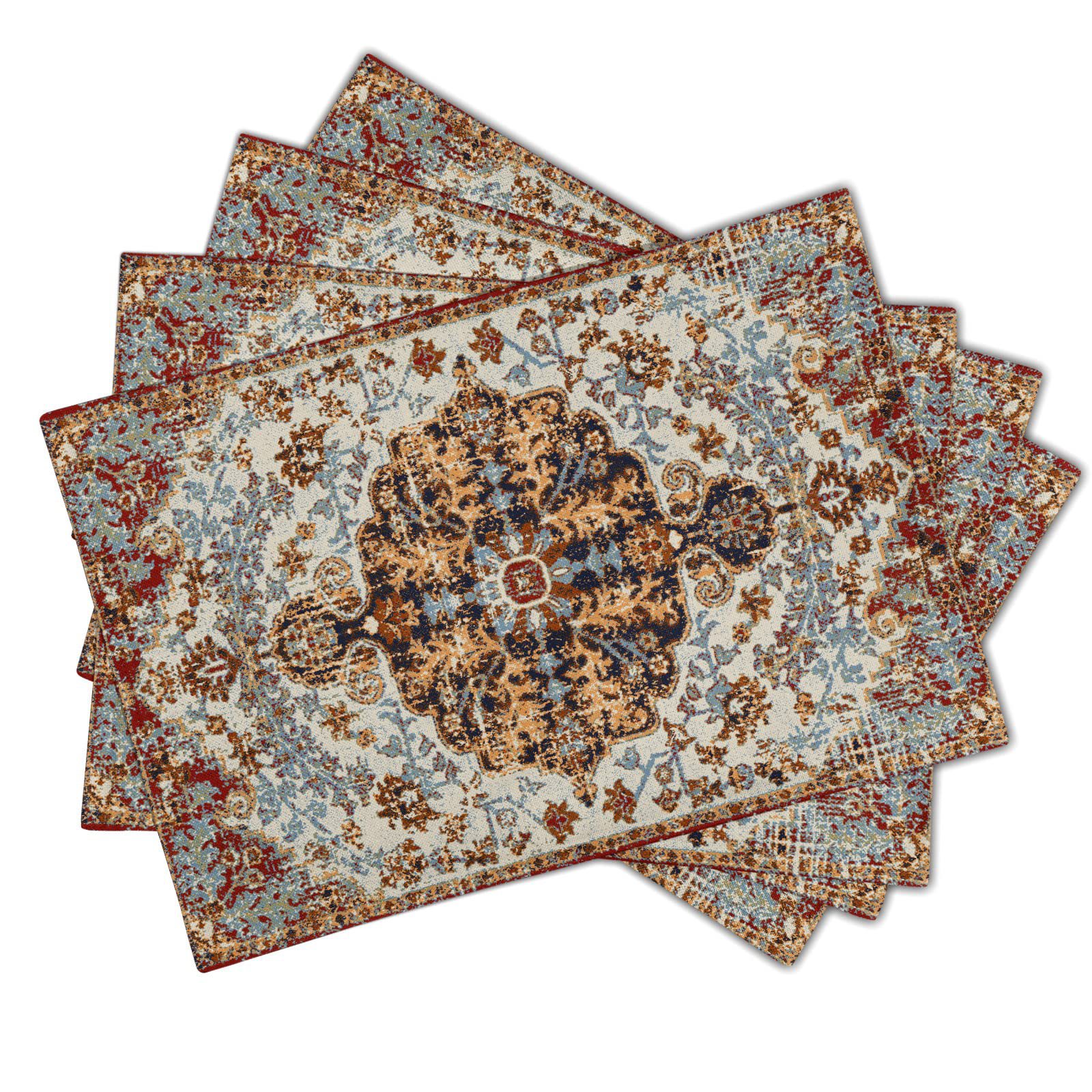 almohadillas bohemias exóticas almohadillas de lino lavables almohadillas de mesa de tela totem almohadillas de aislamiento térmico impresas almohadillas de taza antideslizantes