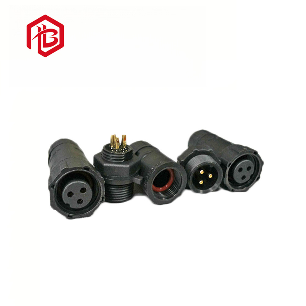厂家供应尼龙面板式插头2-9芯路灯工矿灯端子线防水连接器