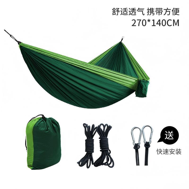 Fábrica directa hamaca de nylon paracaídas hamaca de tela de ocio columinar hamaca de campamento multicolor doble image 12