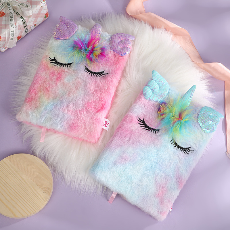 1 Piece Animal Cartoon Learning School Sequin Rabbit Fur Paper Cute Sweet Notebook display picture 1