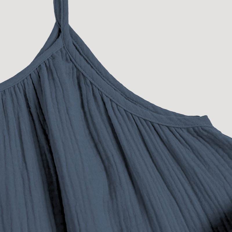 Cotton Casual Cami Dress Summer Vacation Women Maxi Dress Loose Solid Color Backless Double Layer Gauze Sleeveless Dress 11 Cotton Casual Cami Dress Summer Vacation Women Maxi Dress Loose Solid Color Backless Double Layer Gauze Sleeveless Dress