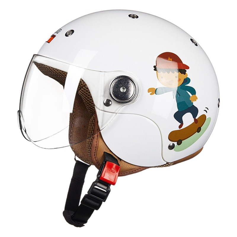 Beon casco para niños medio casco niños y niñas motocicleta coche eléctrico Four Seasons seguridad universal casco certificado 3C