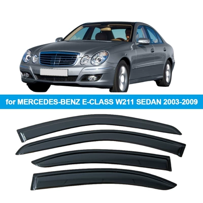 Suitable for Mercedes-Benz E-Class W211 Sedan 2003-2009 Rain and Sun Protection Side Windows (Rain shield) - for-e-class-w211-sedan-2003-20094pcs