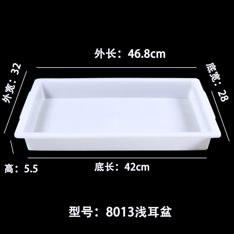 塑料盒子长方形白色pp厨房收纳筐幼儿园商用食品保鲜无盖收纳盒|undefined
