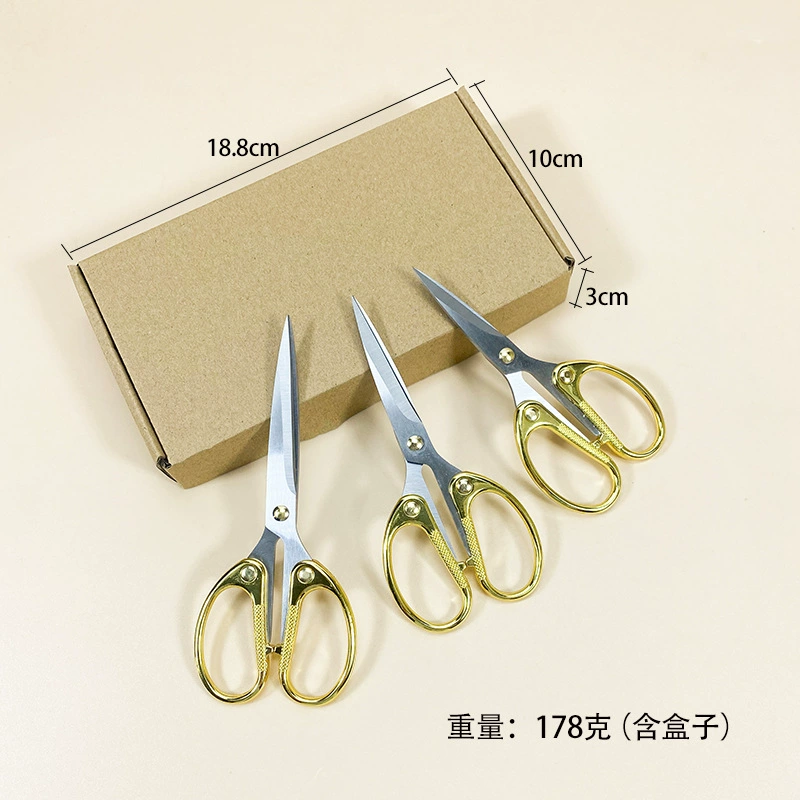 Metal small scissors stainless steel, tea, with embroidery