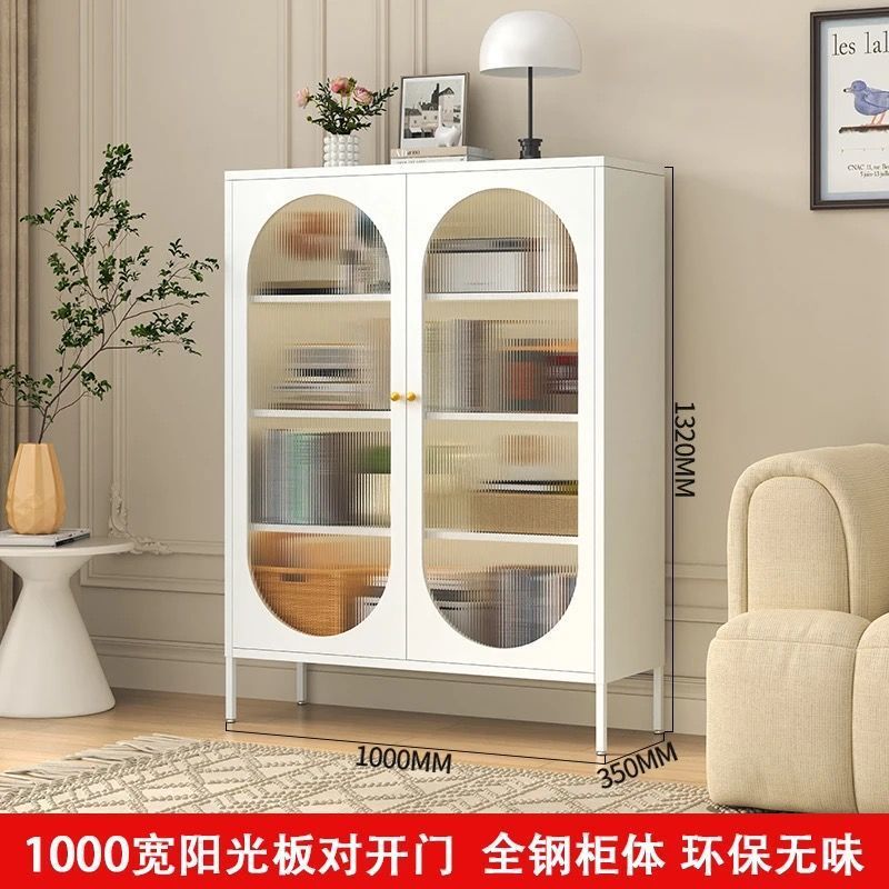 加厚餐边柜出租屋收纳柜家用酒柜客厅靠墙展示柜茶水柜铁皮收纳柜|undefined