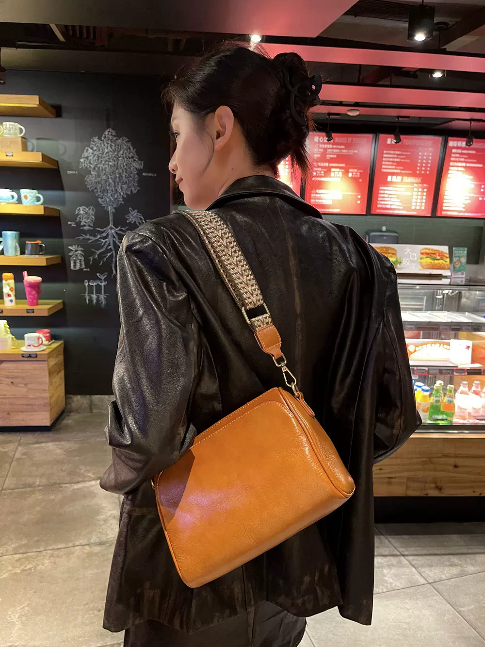 新款腋下小包包复古植鞣皮枕头包跨境直播头层牛皮单肩斜挎包776