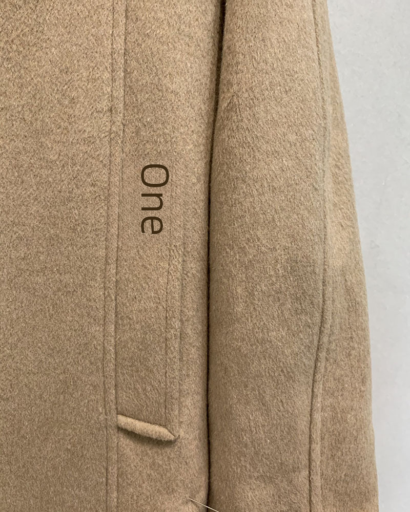 Dry crane early autumn new Japanese style Paris fashionable warm wool design profile coat loose long coat_voghion.com
