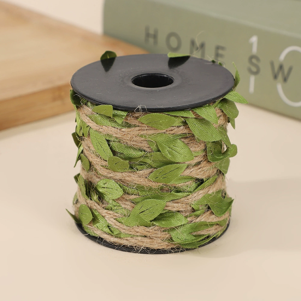 Имитация листьев конопляной веревки Цвет Плетеный канат ручной работы Свадебная Упаковка DIY ротанга декоративный зеленый лист конопляная Веревка 10 м