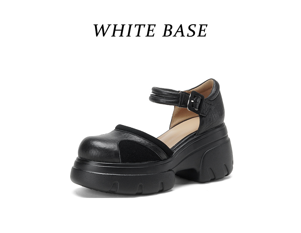 Sandal cao gót nữ mũi nhọn quai ngang đế xuồng da bò — màu đen, màu mơ chi tiết 20