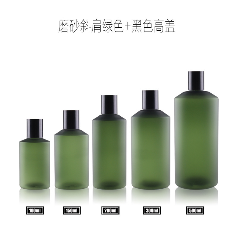 メーカー直供50ml-500mlの緑色の茶色のつや消しの肩のpetの純露の瓶の現物|undefined