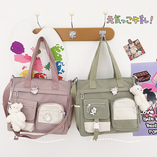 Korean-style ulzzang Academy Style Vintage Mori Style Artistic All-match Girl Student Colored Large Capacity Shoulder Bag