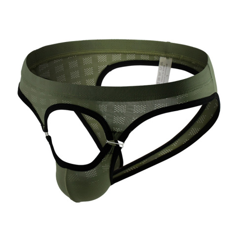 Men's ice silk t-shirt underwear, fashionable thin style, summer breathable pants, trendy boys' Korean style pants D3015