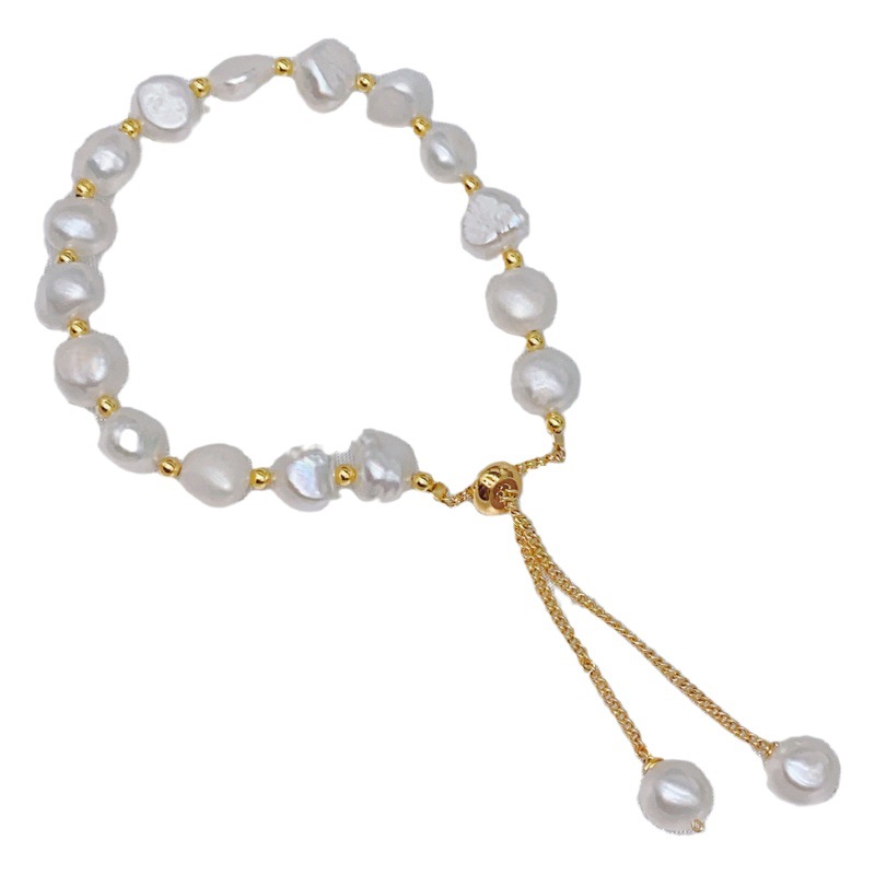 Original design hand-wound natural freshwater pearl bracelet shaped baroque purple colored beads multilayer bracelet