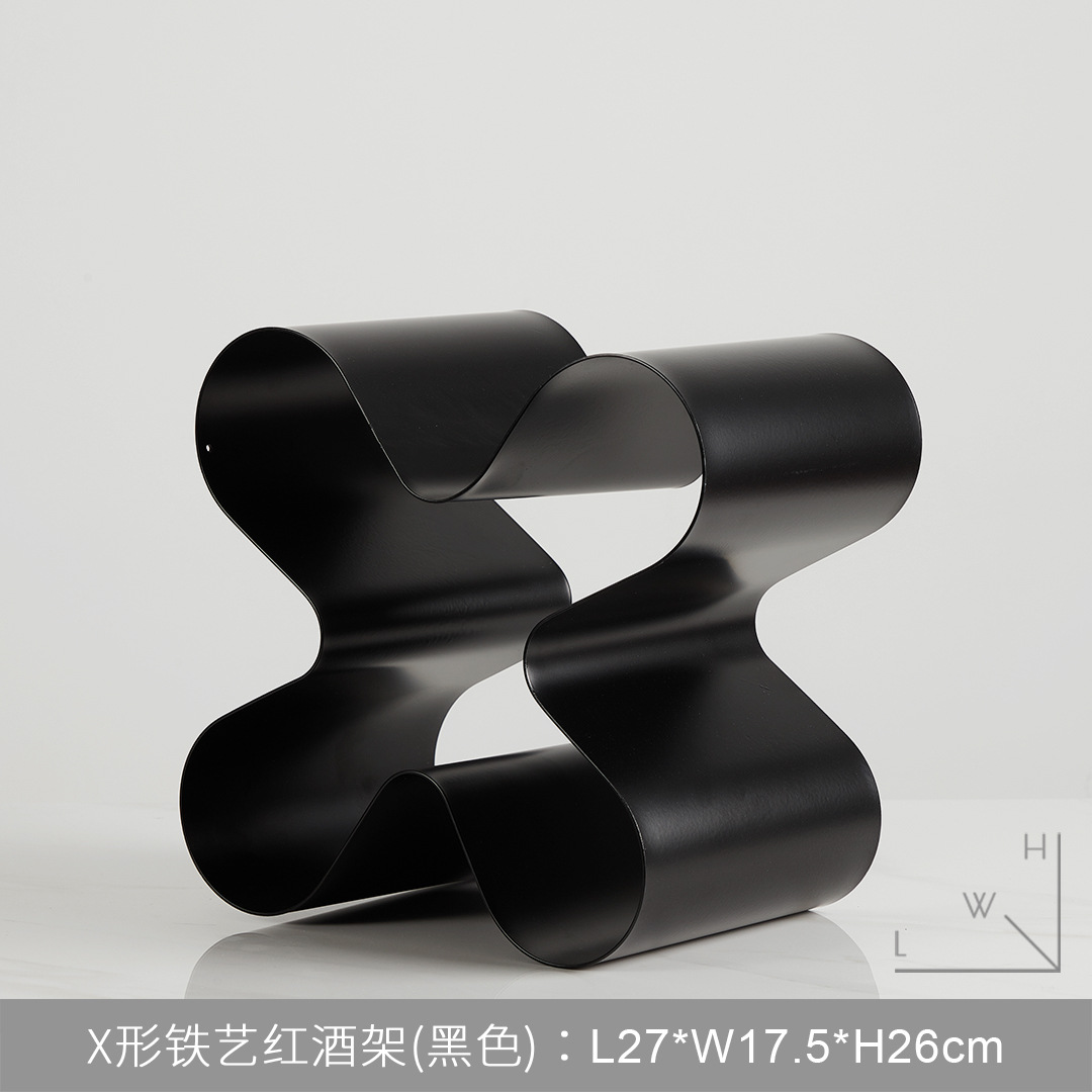 X자형 철제 와인랙(블랙)