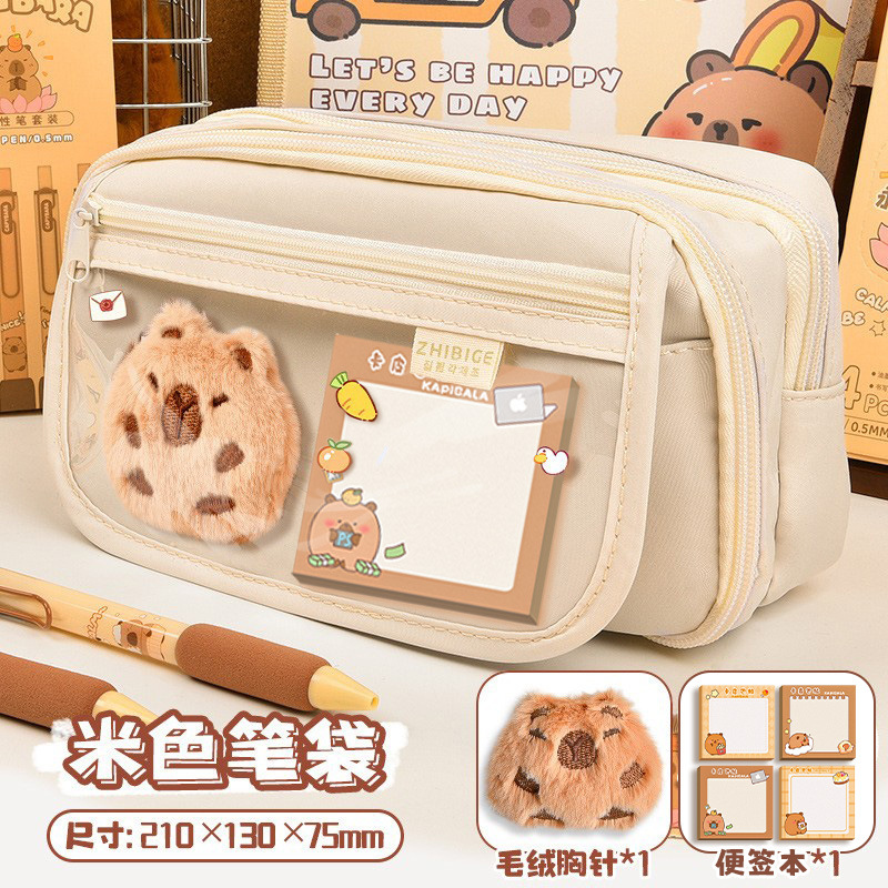 Estuche de lápices grande para niñas, escuela primaria, multifunción