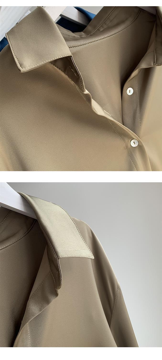 Abbigliamento donna Camicia drappeggiata donna primavera e autunno stile temperamento moda retrò 2024 nuova camicia donna maniche lunghe_voghion.com