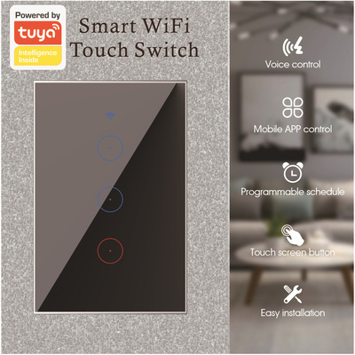 Zero Single Fire Common American и Australian Rules Smart Life App Smart Wi -Fi Touch Wall Switch Switch