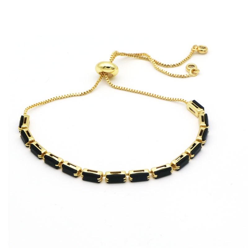 Fashion Square Copper Inlay Zircon Bracelets 1 Piece