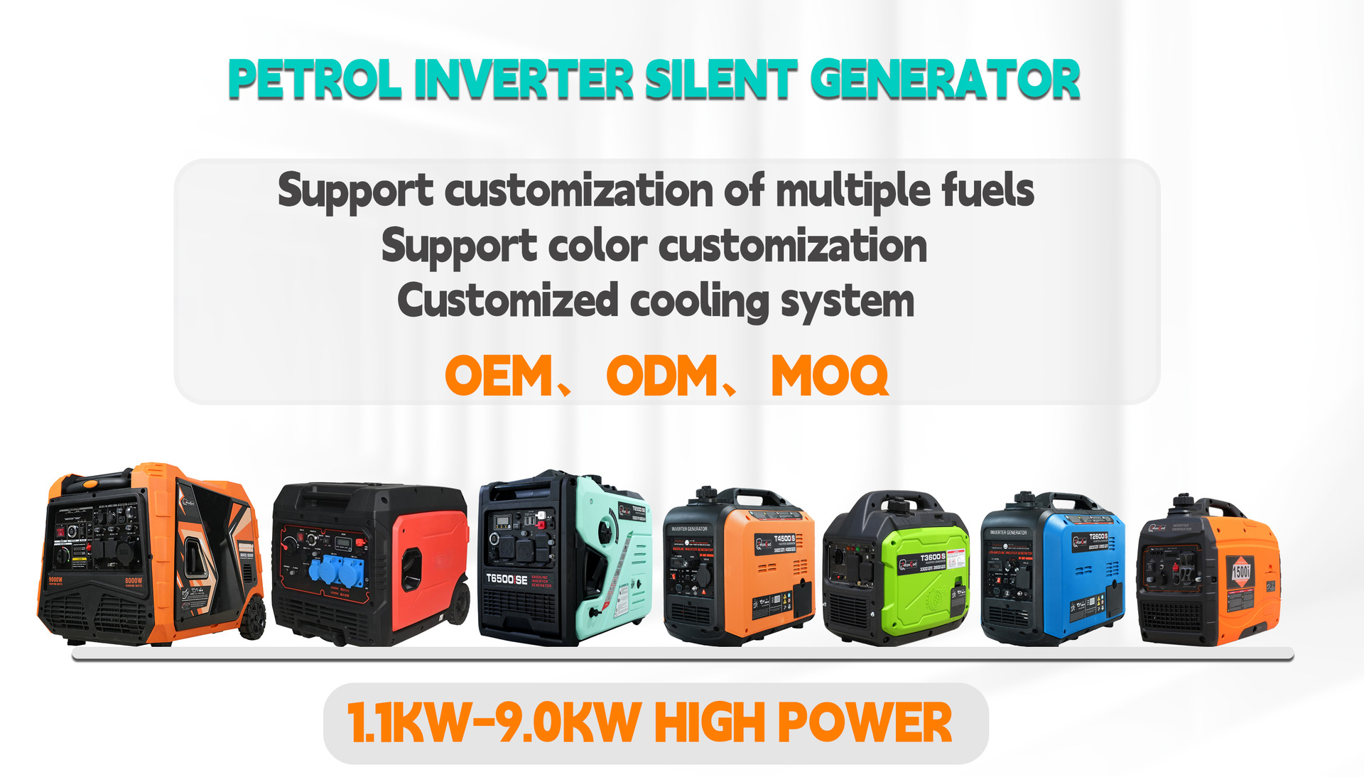 Gasoline Generator, Small 220V Generator, Small Household Silent Generator, Portable for Camping and Outdoor Use