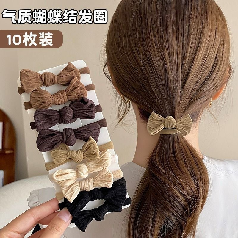 Anillo de cabello en línea de alta elasticidad no daña cabello grueso cuerda de cabello para mujeres simplicidad atada cuerda de cabello accesorios para el cabello image 22