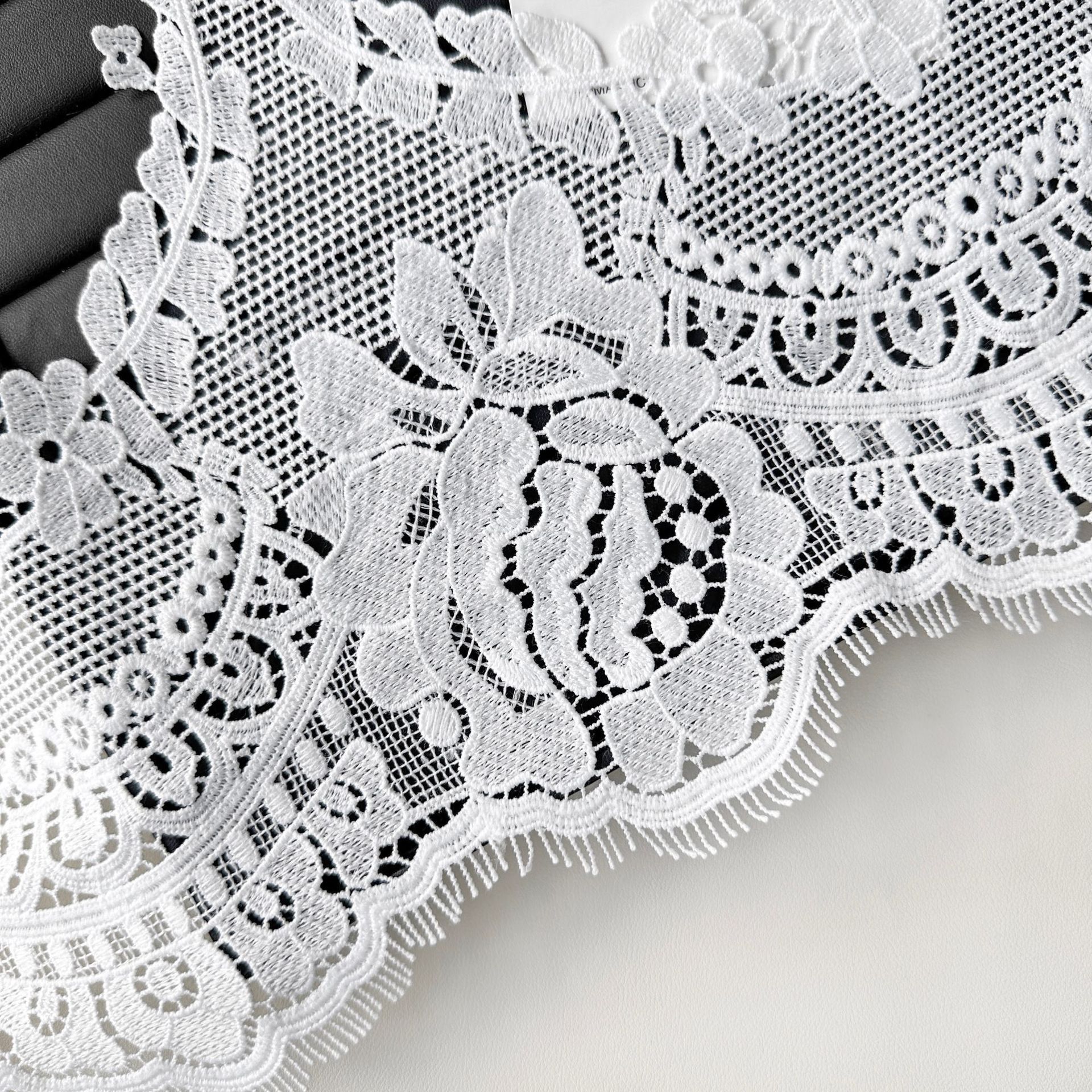 Blanco encaje ropa interior / decoración floral elegante bordado mujer sexy vestido pijama accesorios