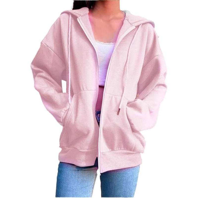 国境を越えた貿易アマゾンヨーロッパとアメリカの新しい女性のベルベットの厚みのあるフード付き無地多用途ファッションカジュアルルーズスウェットシャツ|undefined