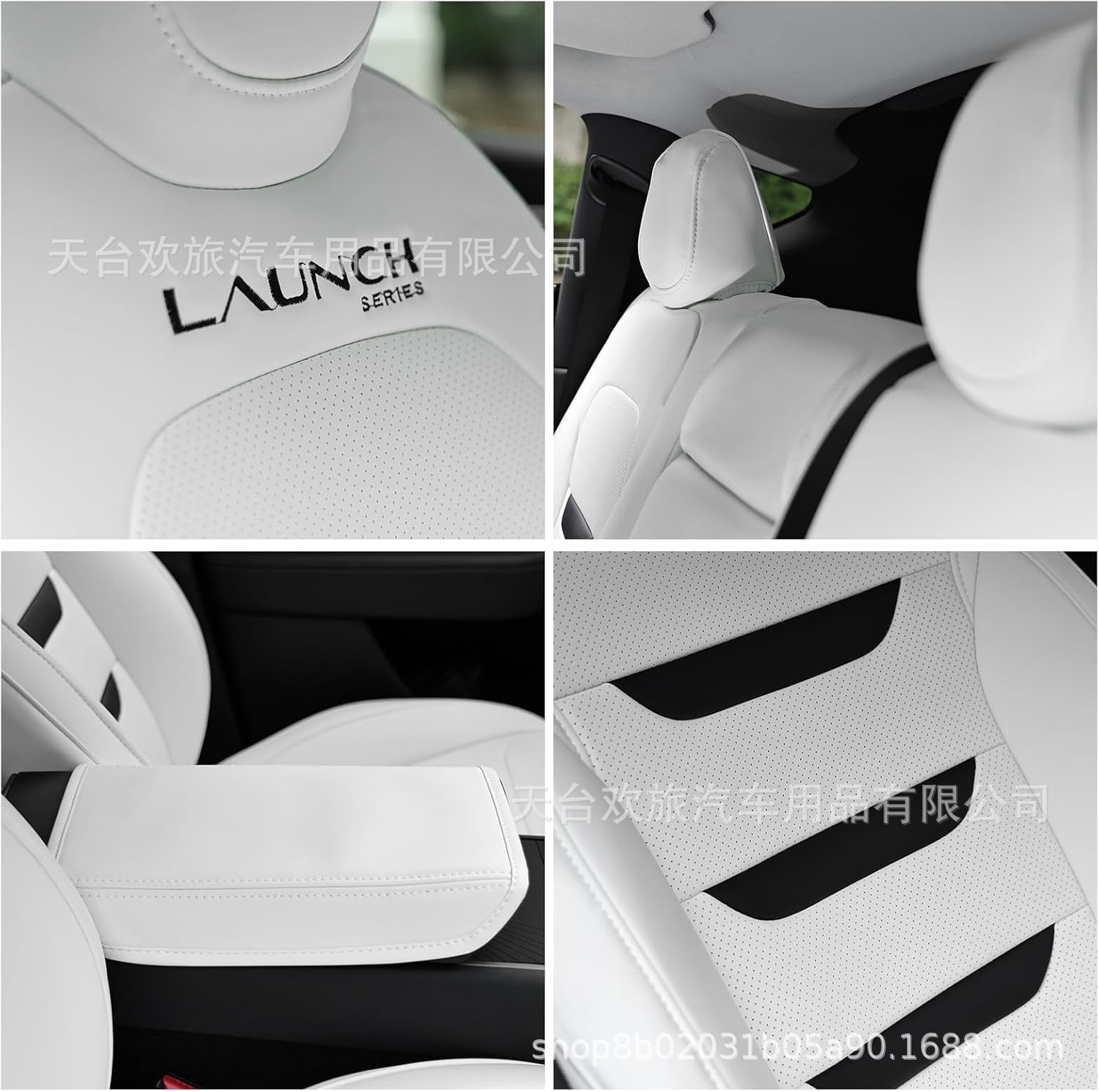 [Cross-Border] Suitable for Tesla's New Version of Model Y/3 Car Seat Cover Original White Leather Napa Cushion
