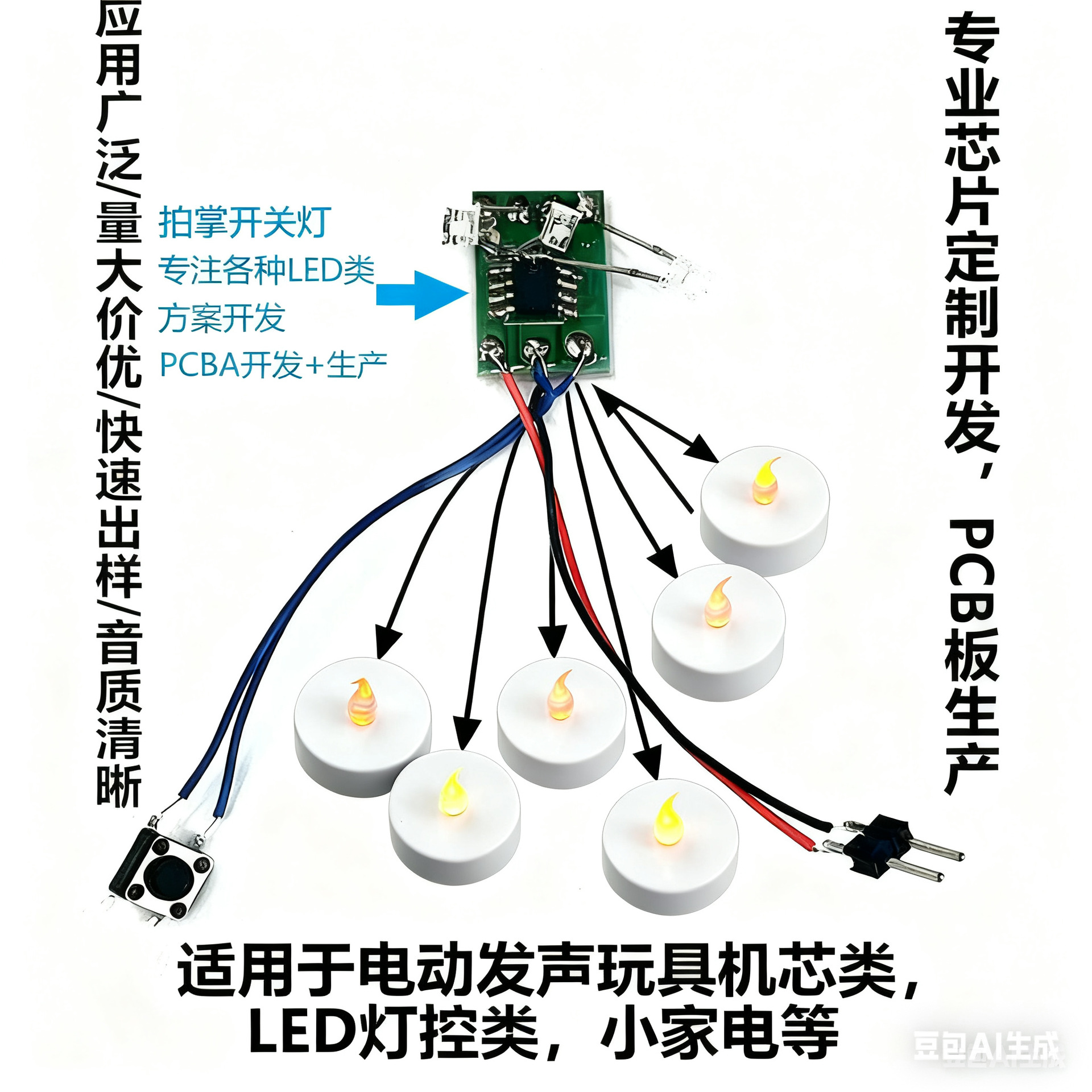 闪灯IC芯片 流水闪灯  SOP8  SOP16 SOT23-6封装 单片机MCU芯片