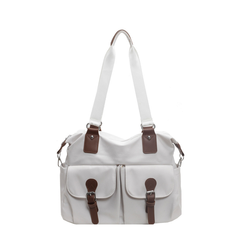 Bolso de tela de nailon, bolso de hombro, bolso de ocio simple, bolso de mensajero de moda para estudiantes universitarias