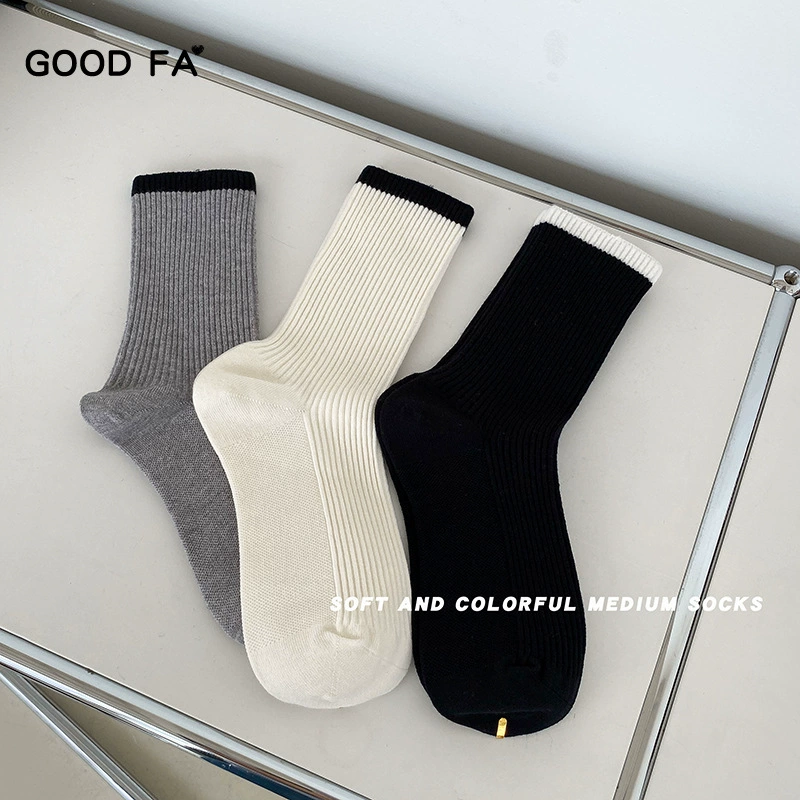 Demi-season three dimensional classic keep warm knee socks, increased thickness, mid-length