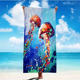 Cross-border microfiber double-sided velvet beach towel custom LOGO digital printing large bath towel rectangular thick towel
