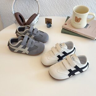 Children's sneaker Velcro Forrest Gump Shoes 2025 Spring and Autumn New Children's Casual Shoes Girls' Soft Sole Shoes