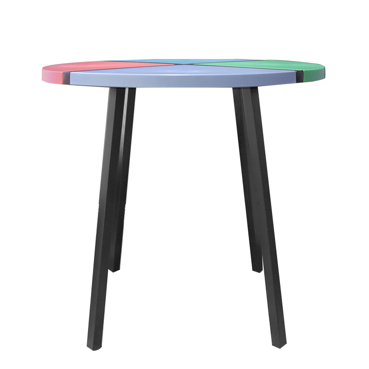 Mesa lateral acrílica mesa de té de sala de estar de lujo ligero pequeño hogar redondo PP mesa de té de alta calidad